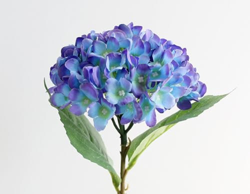 Namzi Fiori artificiali di ortensia, 3 pezzi, fiori artificiali, decorazione per matrimoni, blu e viola