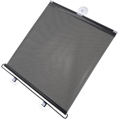 PRETYZOOM Fensterrollo Satz Aus Robustem Material Mit Saugnapf Nagelfrei Verdunkelungs Sonnenschutz Für Küche Und Balkon 58x125cm Schwarz Punktiert