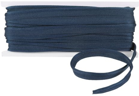 QUARKZMAN Baumwollpaspelband, 10m × 10mm breites Schrägband Nahtband Gurtband für DIY Handwerk Wimpelkette Schneidern Schürze Craft Nähen, Saphirblau