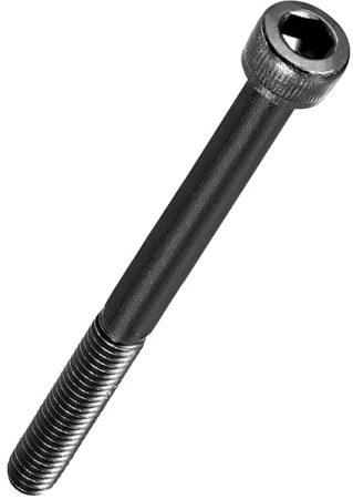 Kozelo 10 Stück Zylinderschrauben mit Innensechskant - [M5-0,8 x 60mm] Schrauben Kohlenstoffstahl Schwarzoxid DIN 912 Teilgewinde Innensechskantschraube für Industrielle Mechanischen