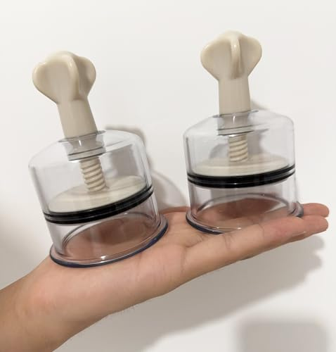 1 Pair Nipple Sucker Toys for Adult Sex Toy Nipple Pump Cupping Women Breast Stimulation Nipple Massager for Lovers SM Play (Transparent Inner Diameter 5cm)