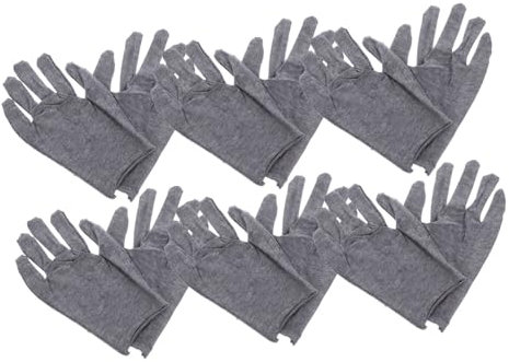 Generisch 12st Baumwoll-handschuhe Gebrauchshandschuhe Schnittfeste Handschuhe Grabhandschuhe Winter-angelhandschuhe Skihandschuhe Industrie-gummihandschuhe Outdoor-handschuhe Grey Baumwolle