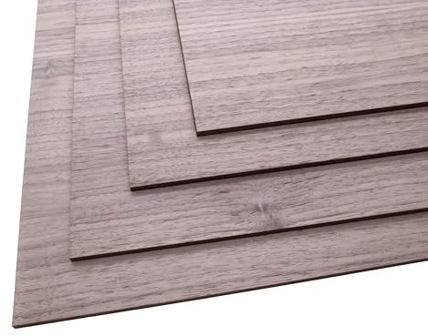 Placa de madera contrachapada de nogal de 5 mm, material láser, accesorios de modelismo
