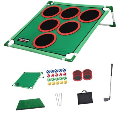 JISADER Golf Pong Set Interior o al Aire Libre Práctica de Gama Herramienta de Entrenamiento de práctica para 3 4 5 años de Edad de 6 años, Bastidor único