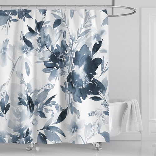 mefound Shower Curtain Waterproof & Mould Resistant Premium Hotel Quality Polyester Bathtub Curtain Weighted Hem & Rust-Proof Grommets 180 x 180 cm with 12 Hooks