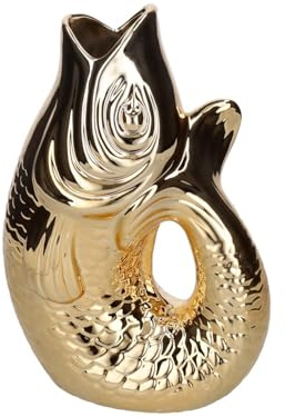 Giftcompany Monsieur Carafon Vase/Karaffe Fisch L Gold 2,7l