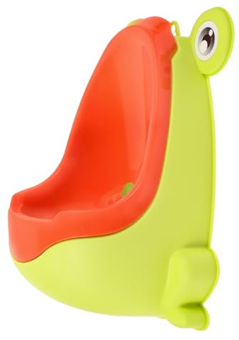 SUPVOX Orinal Para Niños Entrenamiento Montado En Pared Diseño Rana Portátil Plástico Duradero Color Naranja Ahorro Espacio Práctica Solución Aprendizaje Baño Infantil