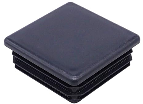SKIR'CO (8 Stück) Quadratische Kunststoffdübel 60x60mm, Rohrendkappen, Vierkantrohreinsätze, Zaunpfostenstopfen, Anthrazitgrau RAL 7016 Farbe