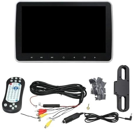 IUBGFTO Lettori Video per Auto da 10,1 Pollici Lettore Dvd Lettore MP5 Portatile Schermo LCD HDMI Poggiatesta Pulsante Touch Display Sedile Posteriore Lettori Video (1 Monitor Lettore Dvd)