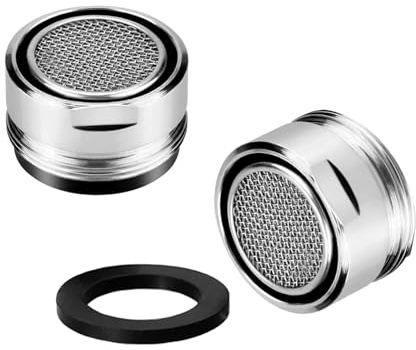 M24 24mm Male,tap Aerator,Brass Tap Spout Aerator with Gasket,Pack of 2 | kitchen tap aerator,24MM Male Threaded Insert for Bathroom, Toilet Sink Faucet etc