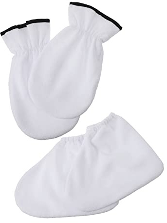 TOPPERFUN Guanti per Cera Paraffina Mani e Calzini per Piedi 4 Pezzi Lavabili Trattamento Termico per Migliorare l'Assorbimento e Accelerare la Circolazione in Spa Professionale o Impiego Domestico