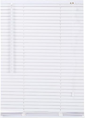 APEX FURNISHINGS Made to Measure PVC Venetian Blinds - 25mm Slats Easy Fit Window Blinds Child Safe Fittings Windows Shutters for Home Office (White 90W x 213L cm)
