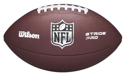 Wilson Pallone da Football NFL Stride Pro Eco, In Materiali Compositi riutilizzati, Nuovi Lacci NFL Performance Pro, Marrone, Misura Ufficiale