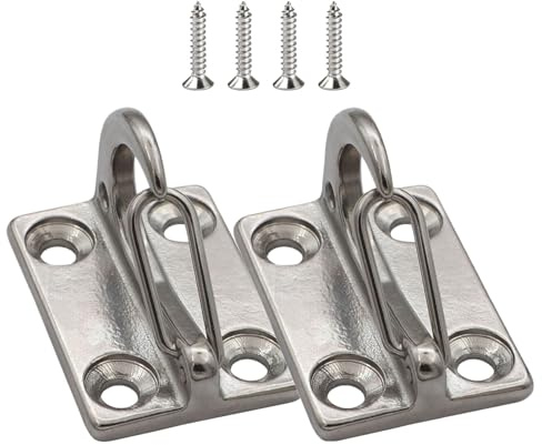 Sichere Hundeleine Wandhaken - 2er-Pack Hundeanhänger Kupplung | Praktische Edelstahl Halterung zur Leinenführung | Robuste Anbindevorrichtung für Alle Hunde | Verwendung für Innen und Außenbereich