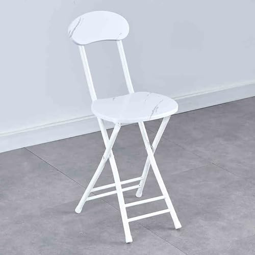 Sgabello pieghevole in metallo, portatile, 45,7 cm, per campeggio, cucina e bar, design leggero per un facile trasporto e conservazione