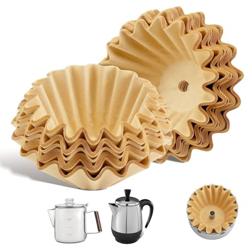 150Pcs Kaffeefilter für Farberware 4T, Coletti 6T, Petromax 1,3Liter | Kompatibilität Ungebleichtes Premium-Material Optimale Filterleistung Praktische Menge & einfache Handhabung