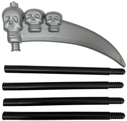 Xuanxi Grim Reapers Scythe Fake Staff Halloween Death Costume Cosplay Accessory Detachable Sickles Toy Scythe Props