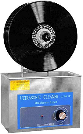 Ultraschall-Schallplattenreiniger – Reinigt 6 Schallplatten gleichzeitig, Timer (0–20 Minuten), herausnehmbarer Korb, Tiefenreinigung mit Trockengestell