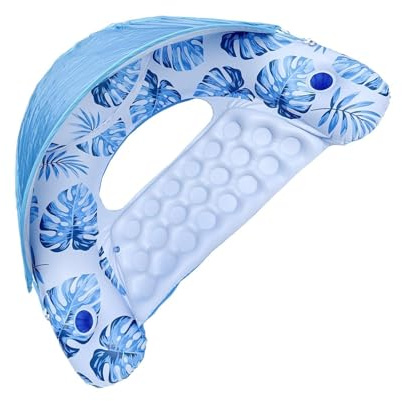 Flotador Inflable para Piscina - Sillón Tipo Balsa con Portavasos | Hamaca Inflable para Flotadores De Piscina | Tumbona Flotante para Exteriores, Verano, En El Río, Playa, Natación, Diversión,