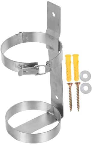 HOMSFOU Supporto per Estintore in Acciaio Inossidabile Chiusura a Scatto Unica, Capacità 2kg, Alta Stabilità per Camion e Aree Pubbliche, Colore Argento