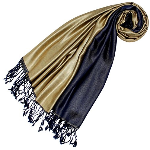 Lorenzo Cana Pashmina Damenschal Wendeschal 70% Seide 30% Viskose Schaltuch 70 x 190 cm zweifarbig Schal