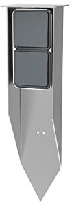 Jehoka Spieß B 4.2 Außensteckdose Edelstahl mit 1 Schalter & 1 Steckdose