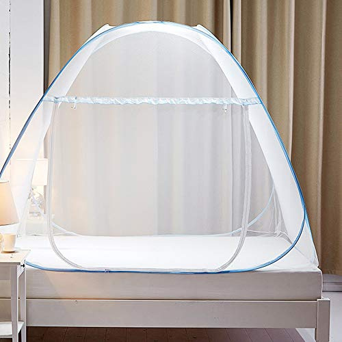 Pop-Up Moskitonetz Bett Baldachin Einzeltür Faltbare Insektenschutzzelt Anti-Moskitonetze für Betten Schlafzimmer freie Installation