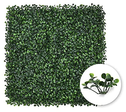 KANULAN 6PCS künstlich buchsbaum Pflanzen Wand sichtschutz Balkon 50x50cm efeu Pflanze Garten Außerhalb Dekoration künstliche Boxwood paneele(Color:36pcs,Size:)
