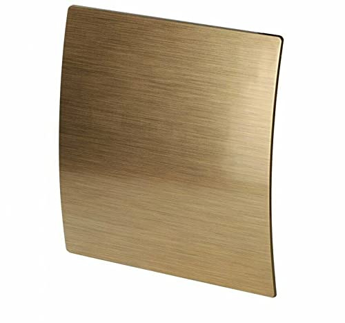 Prostko LTD Bathroom Extractor Fan - 100mm, 125mm - Pull Cord, Timer, Humidity Sensor - Silent - Turbo (100mm / 4 Silent KWS with Timer, Gold - PEZ)