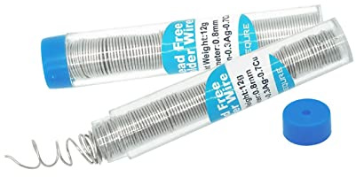 Rosin Core Solder, Lead-Free Solder Flux Wire, Diameter 0.8mm, 20g Portable Tin Solder for Electrical Soldering, Circuit boards, DIY, Welding Work - 2PCS