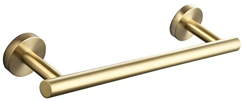 Tecmolog Handtuchstange Edelstahl Zum Bohren Handtuchhalter Bad 23 cm Wandmontage (30 cm, Gebürstetes Gold)