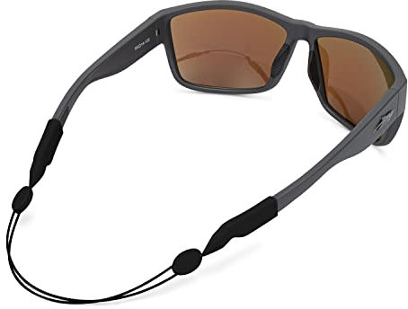 Pilotfish Basics Multipack - No Tail Adjustable Eyewear Retainer Cable Strap: Sunglasses, Eyeglasses, Glasses (Black, 14 Inch) (4-Pack)