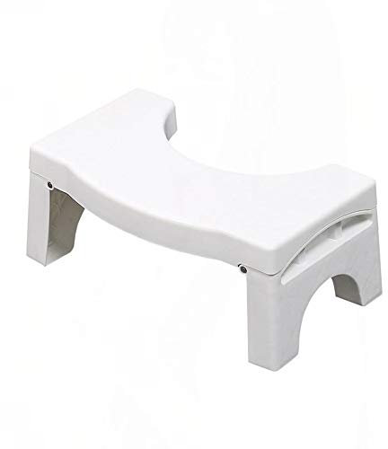 Collic Klapptoilettenhocker Stufe Stuhl Toilettenkniebeuge -Kniebeuge Artefakt Toilettenschritt Stuhl Fest Und Langlebig/Weiß/41 * 25 * 17,5Cm