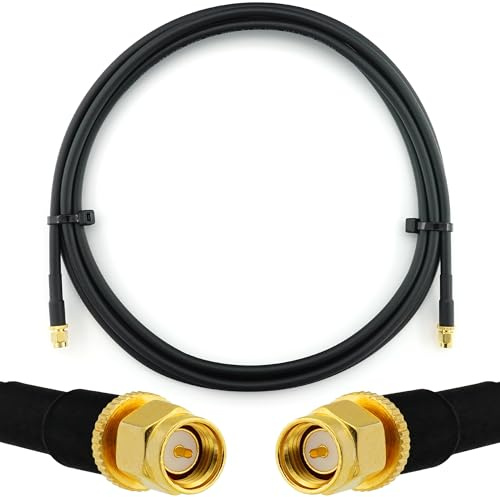 RANGEFUL SMA mâle vers SMA mâle 1m Cable Coaxial — câble d'extension HF240 (LMR 240 équivalent) rallonge etanche — pour Routeur WIFI Radio Antenne LTE Amplificateur GSM 4G 5G 6G LTE Hotspot