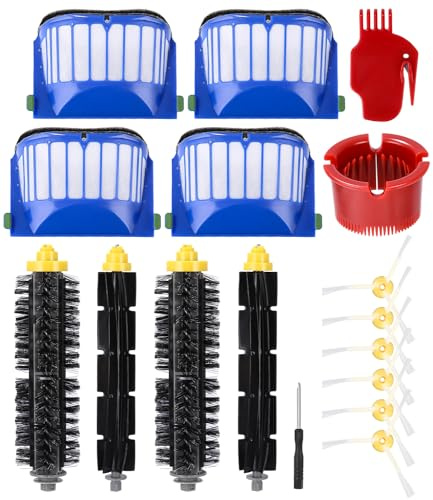 Accessoires de Remplacement pour iRobot Roomb 600 Séries 605 606 610 615 616 620 621 625 630 631 632 650 651 653 655 660 670 671 676 680 681,Accessoires 17PCS