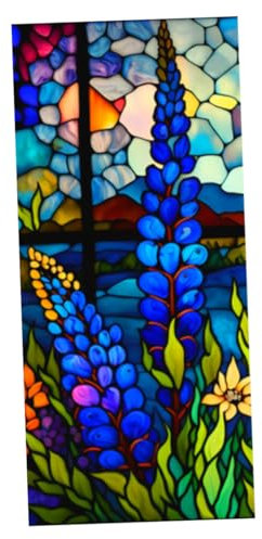 Vintage Buntglas Fenster Statikfolie für Badezimmer Glastür Pvc