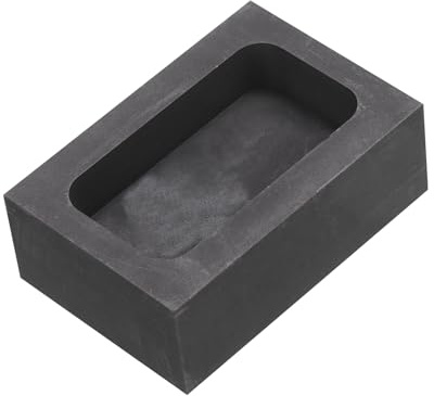 sourcing map Molde de Lingote de Grafito para Fundición de Metales de Oro, Plata y Cobre, 1.57x0.79x0.59 (200G de Oro/100G de Plata)