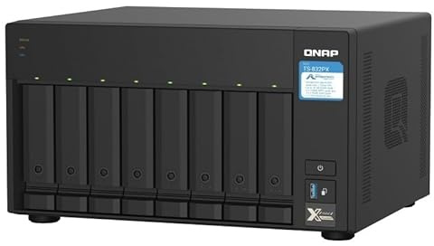 QNAP TS-832PX 8-Bay Turbo-Station NAS (AnnapurnaLabs Alpine AL-324 ARM® Cortex-A57 4-Core 1,7GHz 4GB DDR4 RAM 2xRJ-45 2,5 GbE LAN-Port) 32TB Bundle mit 8X 4TB Seagate IronWolf NAS HDDs