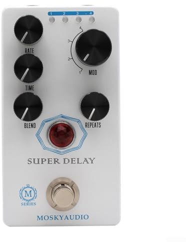 Kompaktes und Moskyaudio Super Delay Gitarren-Effektpedal mit 4 Modulationsmöglichkeiten