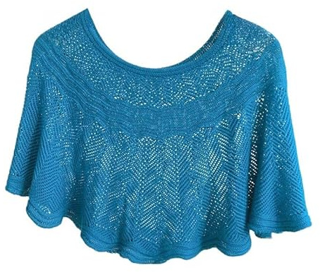 CuLtP Coprispalle da Donna Scialle Pullover Corto Estivo Cardigan Trasparente in Seta Ghiacciata all'Uncinetto Bolero da Sposa Coprispalle Giacche da Sera Vintage Coprispalle Mantella