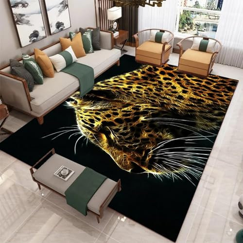 Kinderteppich Leopardentier - Kurzflor Teppich Kinderzimmer Spielteppich Antiallergen Und Extra Weich - Babyzimmer Teppiche Für Junge Und Mädchen Babyteppich 120 X 180 Cm / 47.24 X 70.86 -2C9N2R0G3D