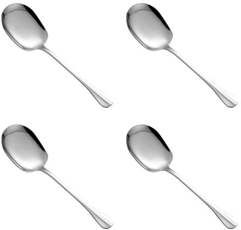 Aublinto Pinza da cucina Tong, pinza da pasticceria, pinza per carne, pinza da servizio, in acciaio inox, ideale per grigliate, cucina, 4 pezzi