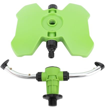 Lawn Sprinkler Garden Sprinkler Automatic 2 Arm Rotating Irrigation Grass Water Sprinkler System Imitation Raindrop for Yard