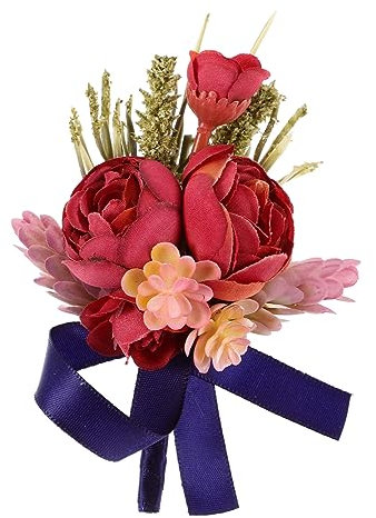 TINEASUR 2stücke Kunstblumen Boutonniere Corsage Für Hochzeiten Vintage Hochzeitsdekoration Ansteckblumen Für Braut Und Bräutigam Für Feierlichkeiten Und Formelle Anlässe