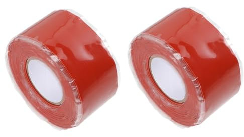 JECOMPRIS 2 Pz Nastro impermeabile nastro adesivo trasparente schede nastro gessato tubo extra nastro impermeabilizzante nastro di riparazione impermeabile Gomma di silicone rosso