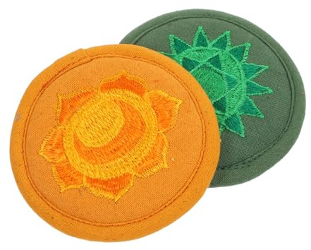 Buddha Klangschalen Pad 2 Stück, Doppellagiges Kissen für Rituale | Baumwollstoff, Leicht und Kompakt, Einfach zu Verstauen und Tragen, Schlichtes Zubehör für Buddha Schalen