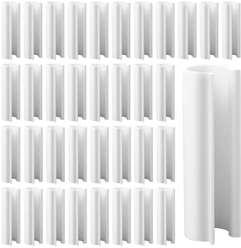 64 Pcs PVC Pipe Clips Greenhouse Clips for 1/2 Inch Greenhouses PVC Pipe, Row Covers, Pool Cover, Garden, Shelters, Bird Protection, 2.4 Inch Long (White)