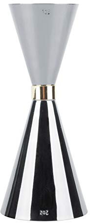 lyrlody Barra de Acero Inoxidable Barra de Medición de Taza de Camarero 30 Ml y 60 Ml con Recubrimiento Negro para Cóctel Mezcla de Vino Medición
