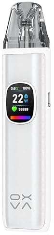 OXVA XLIM Pro 2 DNA Pod Kit | 1300mAh | Vapeador Electrónico Recargable sin Líquido y sin Nicotina, 30W, USB-C, Pantalla LED, Compatible con Cartuchos XLIM (White)