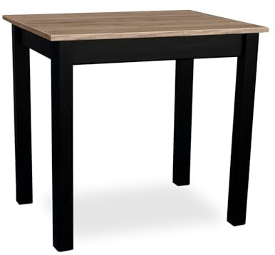 Metdrew Esstisch aus Holz |Tisch 100 x 60 cm | für 4 Personen |Wohnzimmertisch | aus Kiefernholz | klein | Skandinavischer Stil | küchentisch | Tischplatte: Craft Eiche Gold